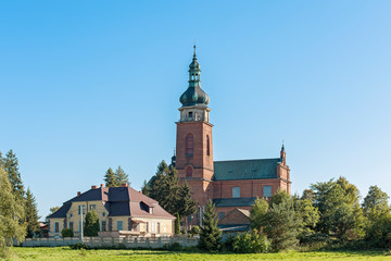  Roman Catholic Parish Stanislaus Bp. martyr in Cerekiew, Poland. Catholic Church in the village of Cerekiew