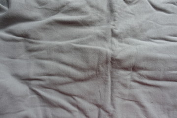 Grey jammed cotton fabric directly from above