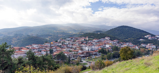 Fototapeta na wymiar View of Neos Panteleimonas village, Pieria, Greece.