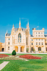 Castle Lednice and garden in Lednice, Czech Republic