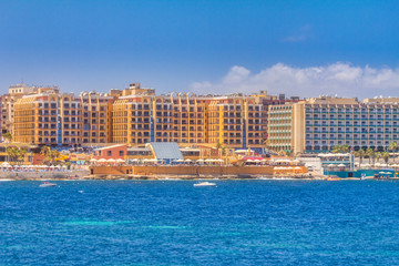 Hotel resort on the island of Malta, Europe.