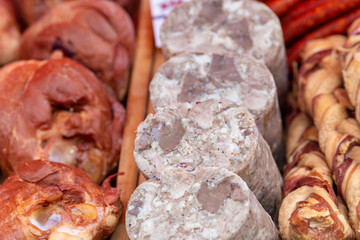 Different types of fresh meat offered on the market.