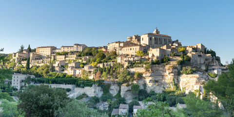 Fototapeta na wymiar Panoramic view of Gordes city unesco village in France