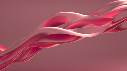 Fototapeta premium Beautiful luxury elegant backdrop with silk fabric drapery. 3d illustration, 3d rendering.