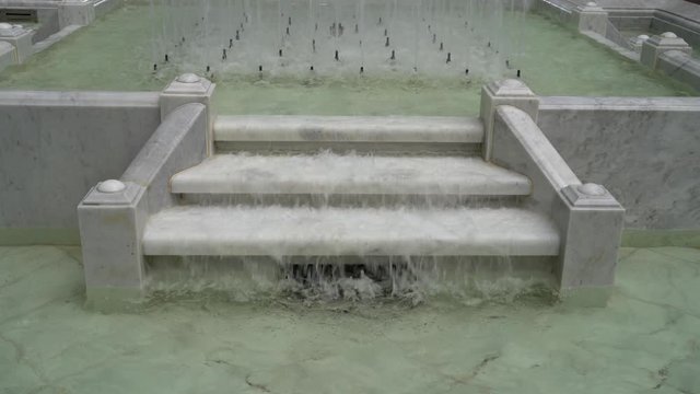 Russia. Fountain close-up. Summer garden.