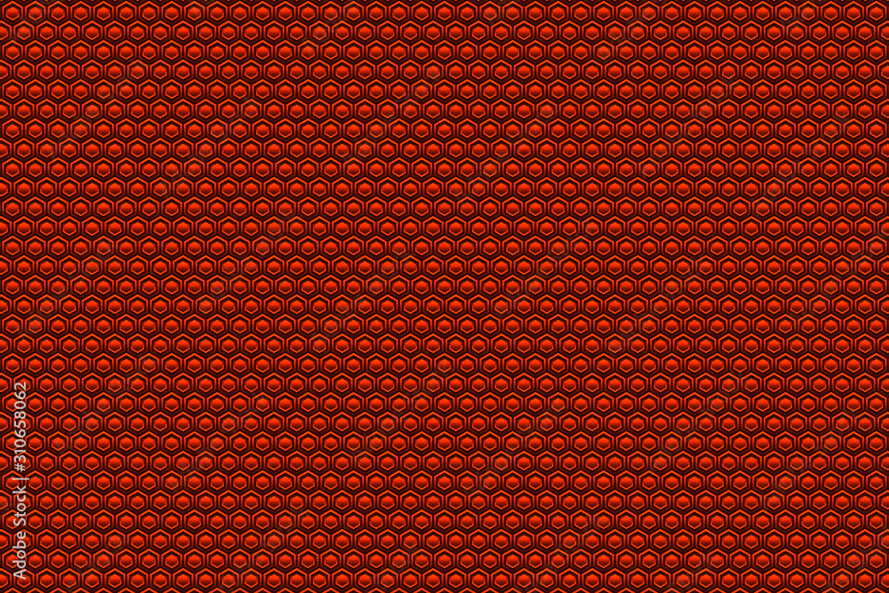 Poster abstract vector color illustration with hexagonal elements.