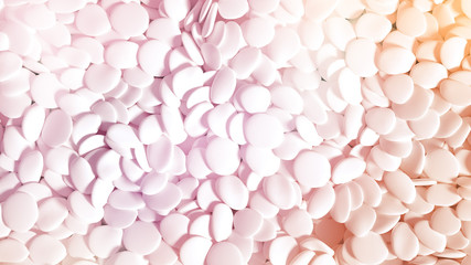 Fototapeta premium Beautiful background with beads, particles and simulation. 3d illustration, 3d rendering.