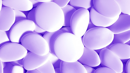 Beautiful background with beads, particles and simulation. 3d illustration, 3d rendering.