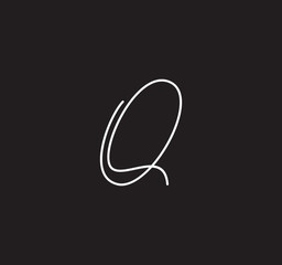 Initial Signature Letter Handwritten Calligraphy