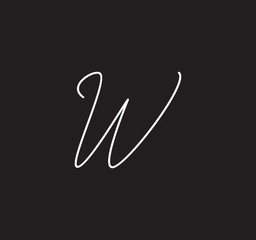 Initial Signature Letter Handwritten Calligraphy