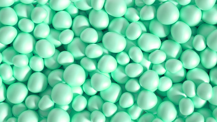 Beautiful background with beads, particles and simulation. 3d illustration, 3d rendering.