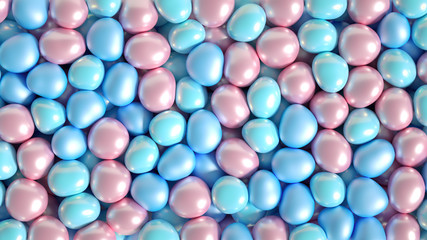 Beautiful background with beads, particles and simulation. 3d illustration, 3d rendering.