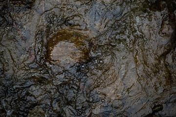 Texture of flowing water. Background image of a mountain river