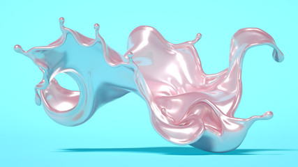 Beautiful background with geometric shape. 3d illustration, 3d rendering.