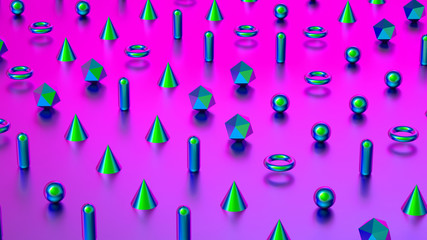 Beautiful background with geometric shape. 3d illustration, 3d rendering.