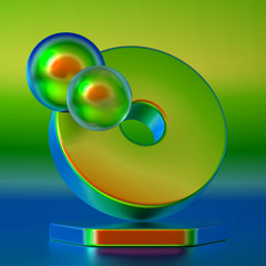 Beautiful background with geometric shape. 3d illustration, 3d rendering.