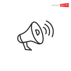 Megaphone Icon Design Vector Template