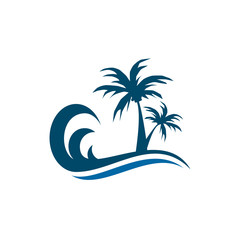 Fototapeta na wymiar Coconut tree icon logo design vector template