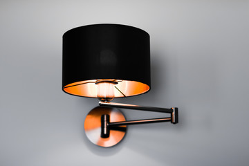 Bronze lamp in a room, elegant modern home decor lighting