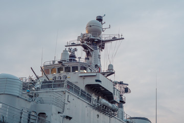 A retired warship on the Hangang river in Seoul, Korea