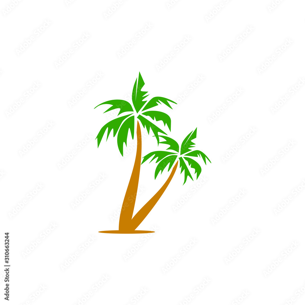 Canvas Prints coconut tree icon logo design vector template