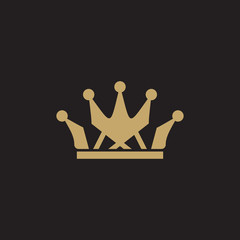 Luxury crown icon logo design vector template