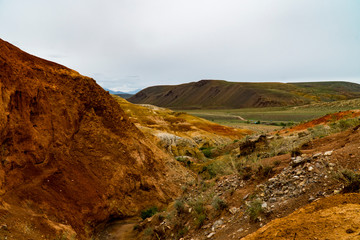 Background image of a mountain landscape. Russia, Siberia, Altai