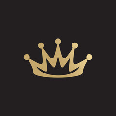 Luxury crown icon logo design vector template