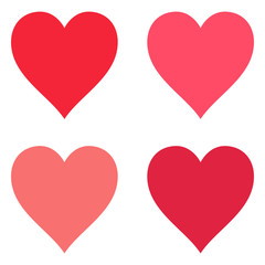 Set of hearts. Vector illustration