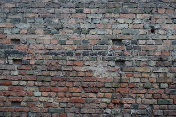 old red brick wall background