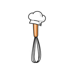 kitchen utensil chef hat theme logo icon sign vector