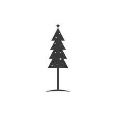 Fototapeta premium Christmas tree logo ilustration vector design