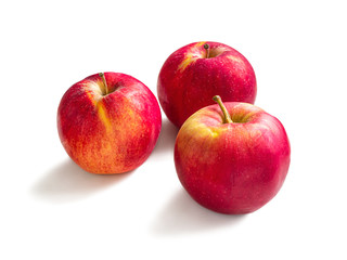Fototapeta na wymiar Three fresh red apples