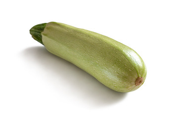 Fresh zucchini on white background