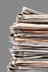 Pile of waste paper close-up