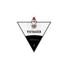 space exploration shuttle ship badge label logo icon