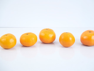 Oranges isolated on white background
