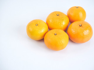 Oranges isolated on white background