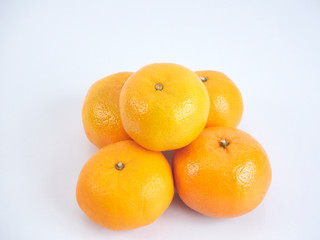 Oranges isolated on white background