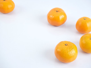 Oranges isolated on white background