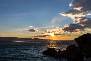 An amazing sunset on the Croatian coast