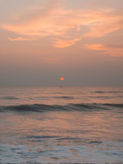 sunset over sea