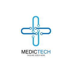 Medical technology logo design vector