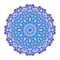 blue purple circle geometric ornament isolated on white background