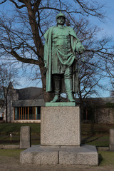 monument to otto von bismarck in frankfurt hoechst germany