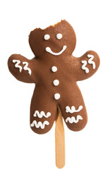 ginger man in chocolate isolated