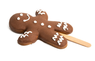 ginger man in chocolate isolated