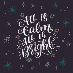 All is calm, all is bright holiday card