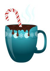 Mug de chocolat chaud d&eacute;goulinant