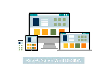 Awesome responsive web design. vector